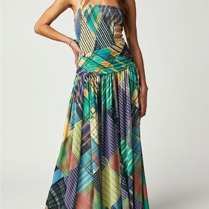 Free People Colorful Patchwork Maxi Dress